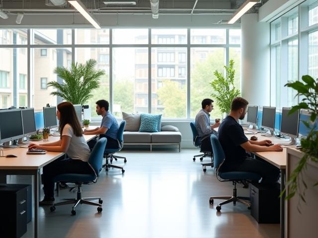 Ambiente moderno de oficina en Cambridge