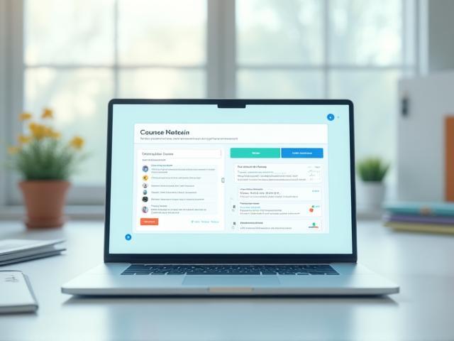 Captura de pantalla de la plataforma e-learning con cursos disponibles