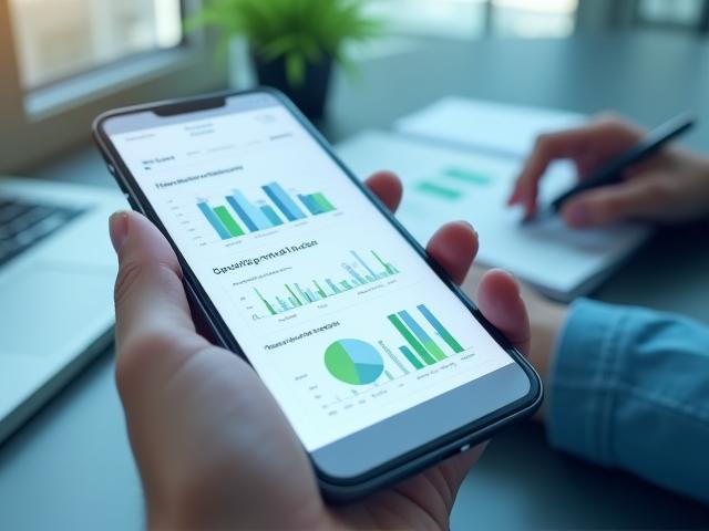 Interfaz de usuario de la app fintech desarrollada